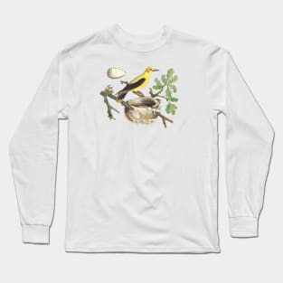 Oriole Bird Wildlife Illustration Long Sleeve T-Shirt